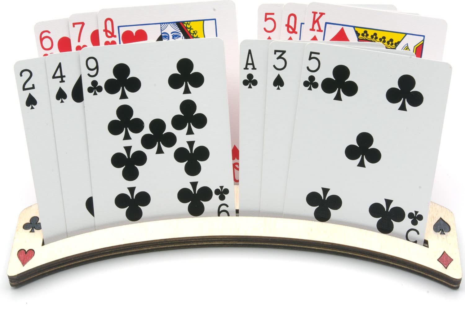 Brimtoy 2 x Wooden Playing Card Holders 19.5cms