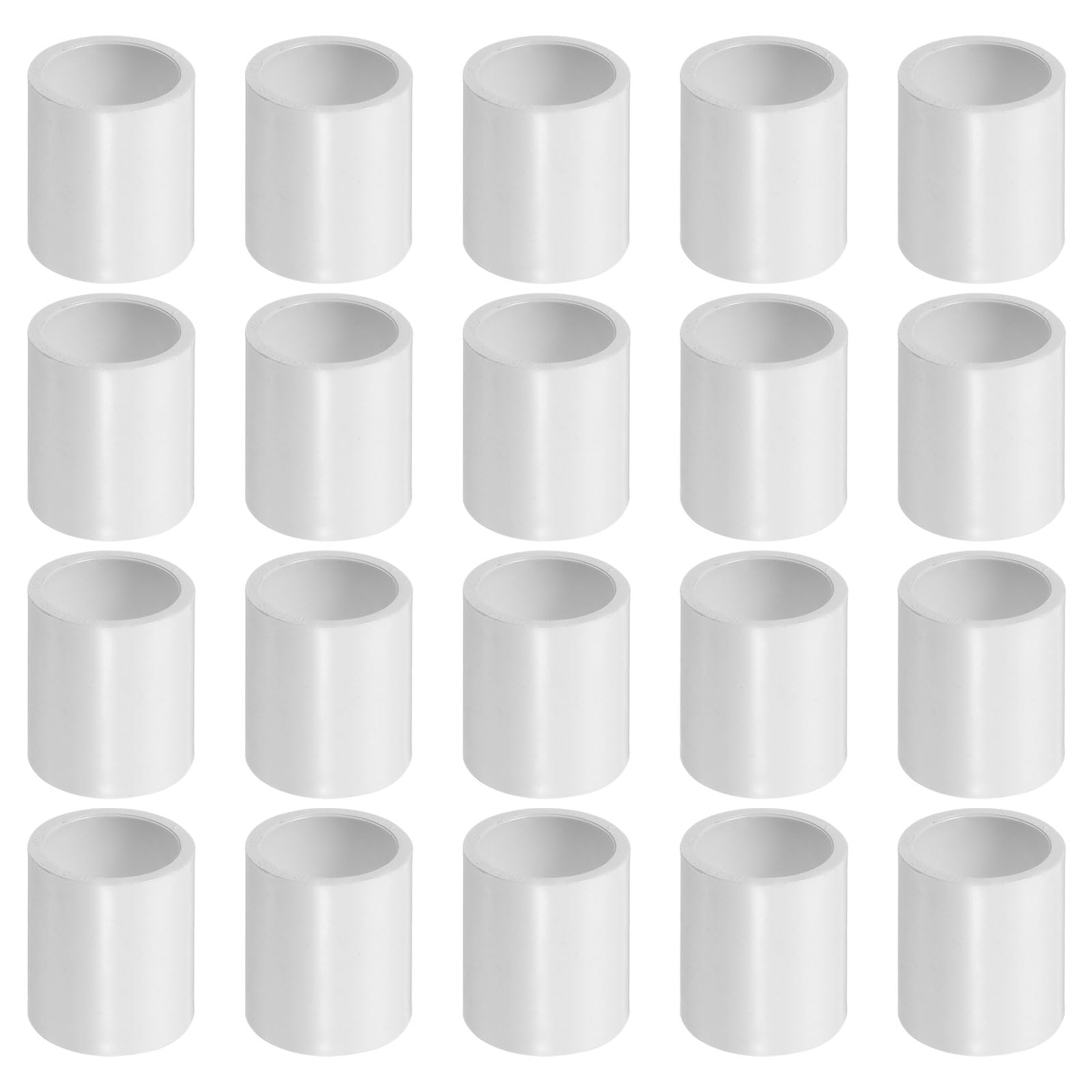 PATIKIL 3/4" PVC Pipe Coupling Adapter, 20 Pcs PVC Pipe Fitting Slip Socket Connector Furniture Grade for Building Pool Product Greenhouse Garden