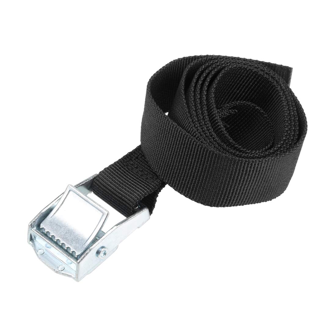 sourcing map Tie Down Strap Cam Buckle Lashing Strap 1" x 3.3Ft 176lb 80Kg Load Polypropylene for Moving Securing Cargo, Black