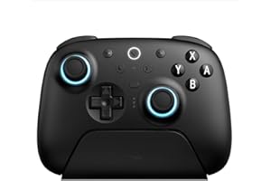 NARGOS 8BitDo Ultimate 2 Bluetooth Controller for Switch, Switch 2 and PC Windows, Switch Pro Controller with TMR Joysticks and Charging Dock, Tactile/Hall Triggers, Vibration & Motion Control, RGB Fire Ring