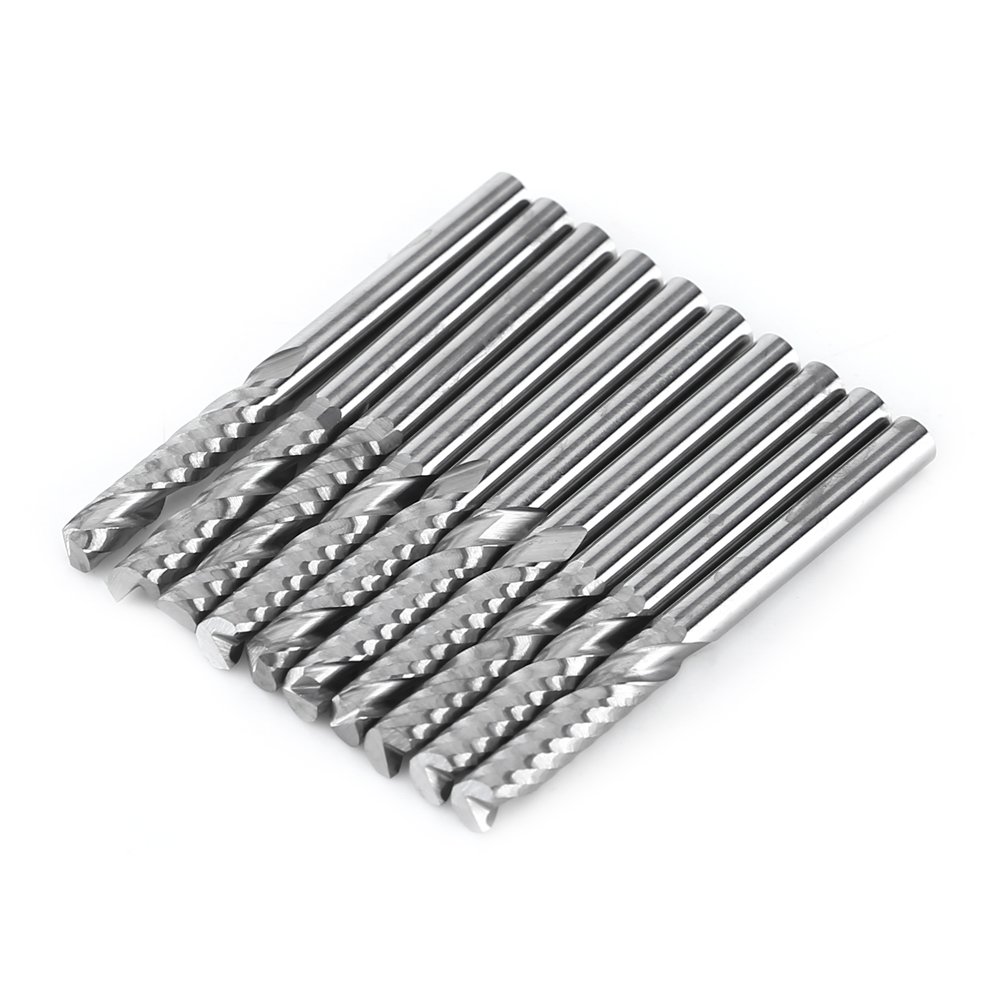 Tungsten Carbide End Mill, 3.175(1/8 inch) x17mm Flute Spiral Tungsten Carbide Milling Tools CNC Router Bits for Milling Machine