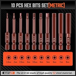 HORUSDY 20-Piece Hex Bit Set, Allen Wrench Drill