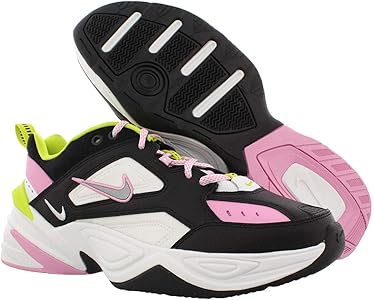 nike m2k tekno black metallic silver pink rose