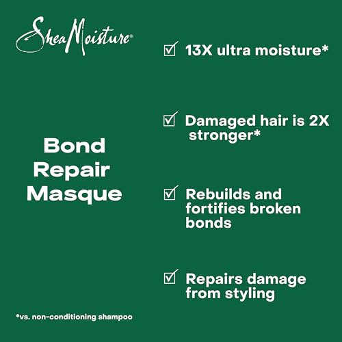 SHEAMOISTURE BOND REPAIR MASQUE AMLA OIL TO STRENGTHEN AND MOISTURIZE HAIR WITH RESTORATIVE HYDROPLEX INFUSION 11 OZ