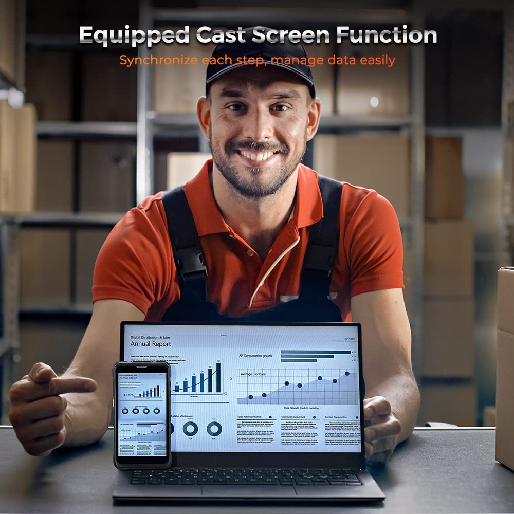 MUNBYN Android Barcode Scanner with Full Screen 5.5