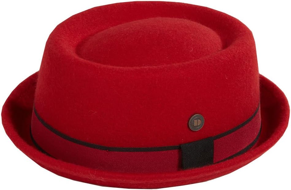 Wool Felt Winter Stingy Brim Porkpie Hat