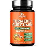 Turmeric Curcumin Supplement 2000mg - Nature's Joint & Immune Support, Organic Tumeric & BioPerine Black Pepper for Best Absorption with 95% Curcuminoids, Non-GMO, Bottled USA - 120 Capsules
