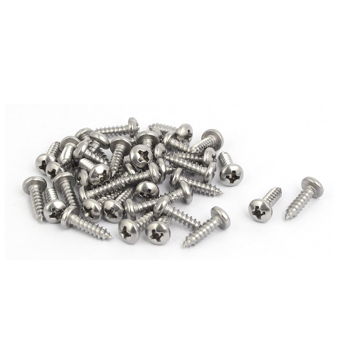Sourcingmap M3.5x13mm 316 Stainless Steel Phillips Pan Head Self Tapping Screws 40pcs