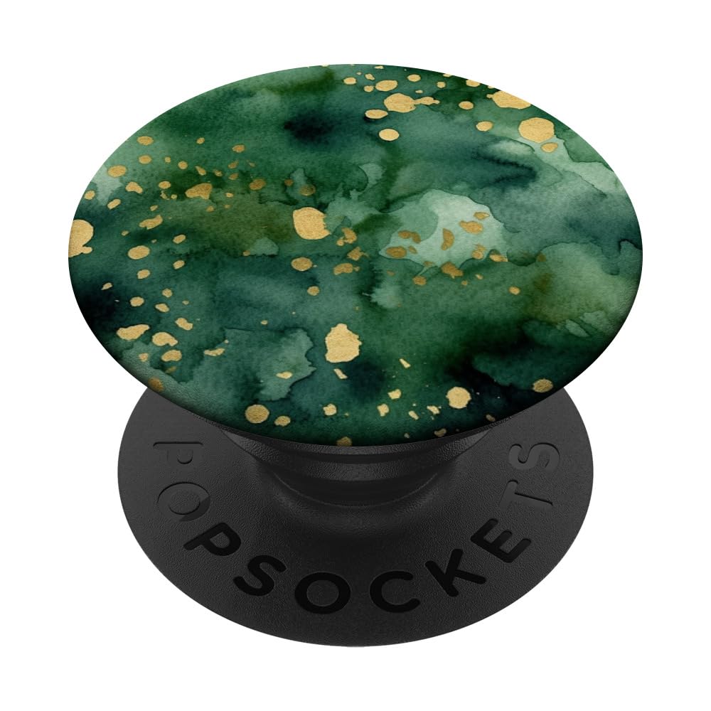 Geometric Forest Green Pattern Triangle Elegant PopSockets Swappable PopGrip