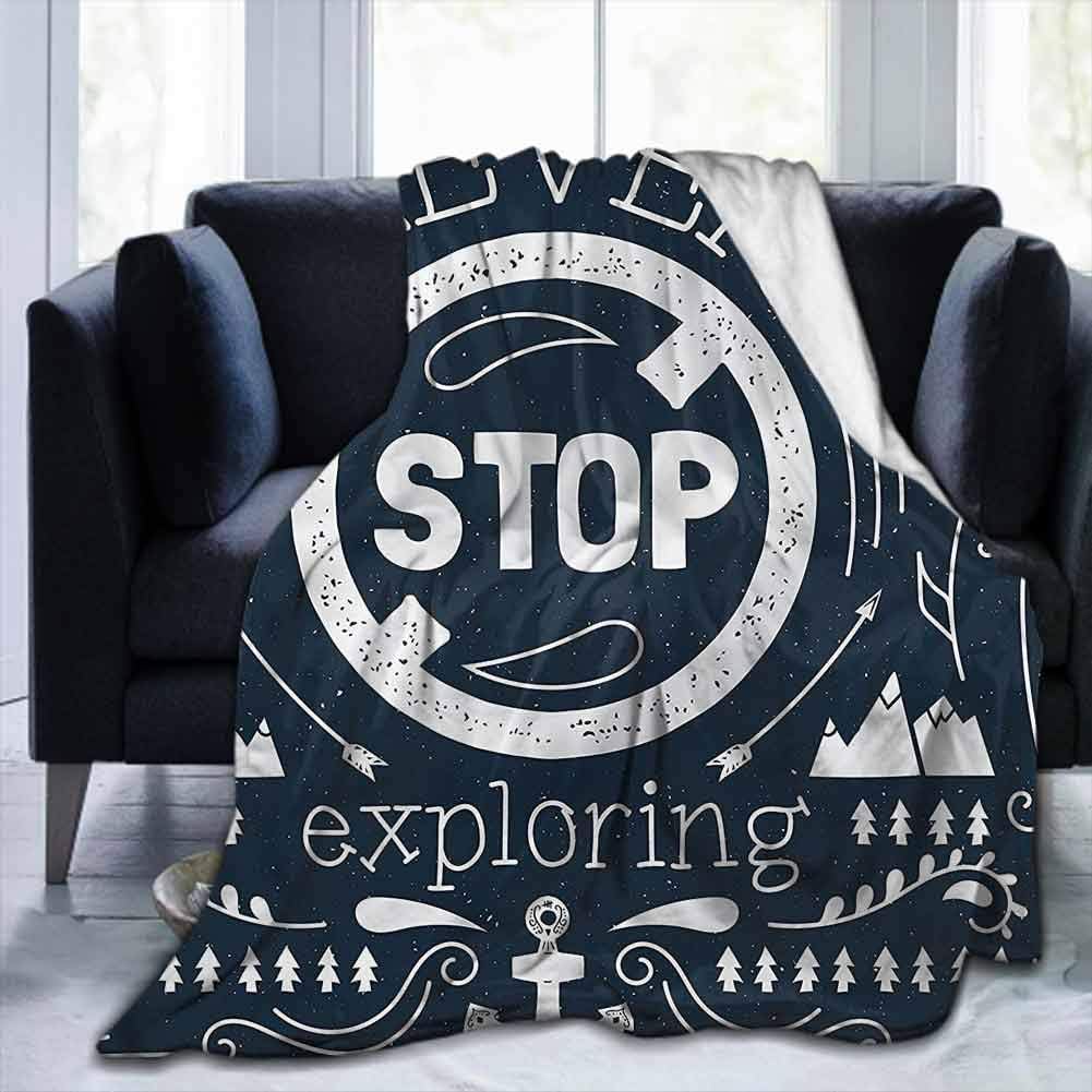 dsdsgog Bedroom Warm Blanket Quote,Exploring Themed Slogan