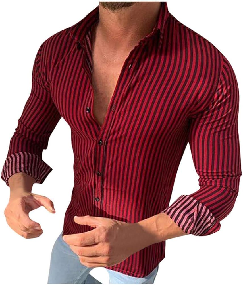 red long sleeve dress shirt