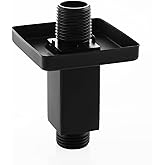 DOLGABA Straight Shower Arm with Flange Ceiling Mount Square Shower Extender for Fixed Shower Head 3 Inch Rainfall Shower Hea