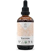 Yarrow USDA Organic Alcohol-Free Extract | Dietary Supplement, High-Potency Tincture | Natural Certified Organic Yarrow (Achillea millefolium) Dried Leaf and Flower (4 oz)