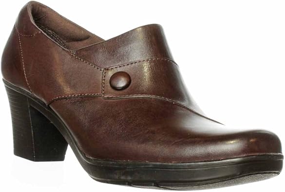 clarks brown leather booties