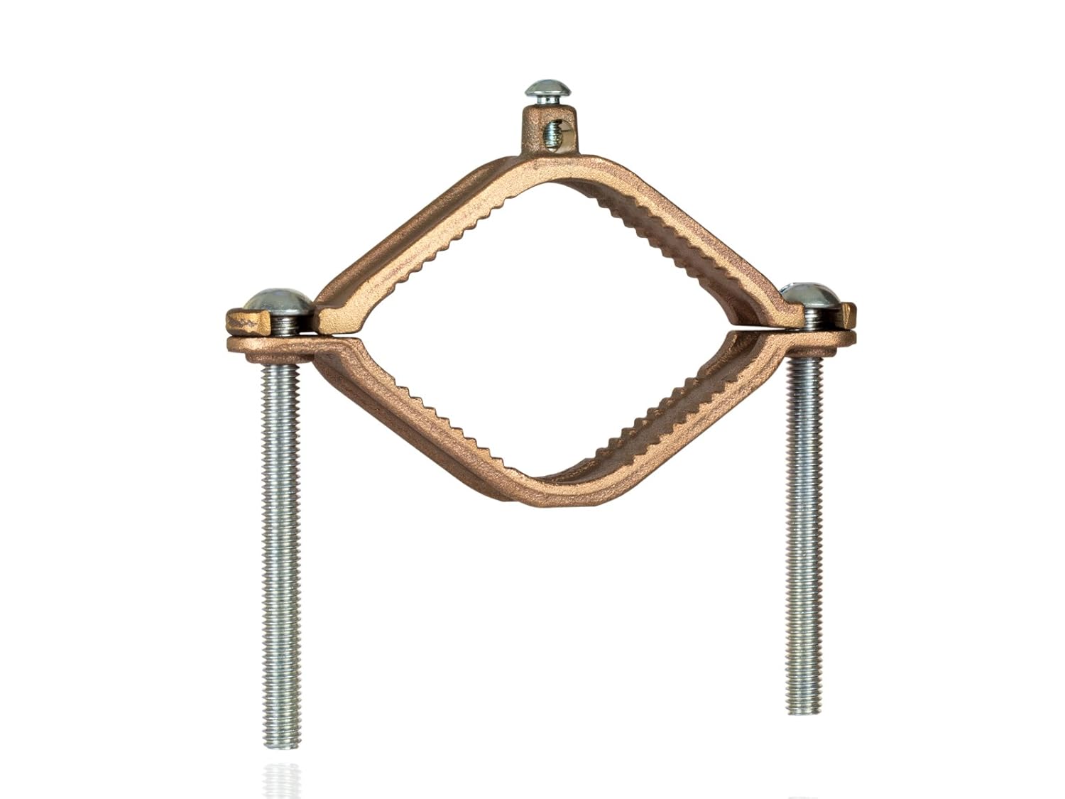 Bronze Ground Clamp, 21/2" 4" Water Pipe Size, 10 sol 2/0 str