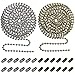 Millennial Essentials Beaded Pull Chain Extension with Connector for Ceiling Fan or Light (Pack of 2) 10 Feet Beaded Roller Chain with 12 Matching Connectors Each (3.2mm Diameter, Silver & Bronze)