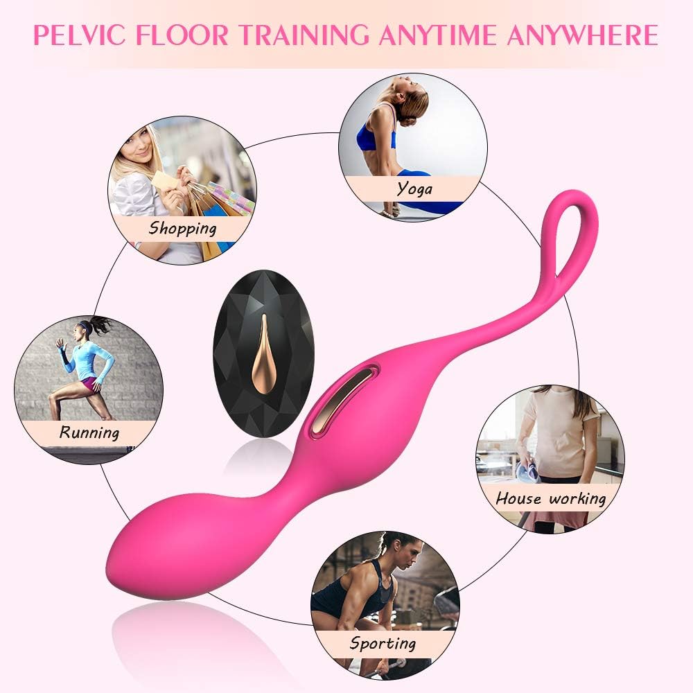 Kegel Balls Exerciser Weights, Allovers Detachable Remote Ben Wa Ball with 5 Vibration Modes for Bladder Control & Pelvic Floor Exercises: Health & Personal Care