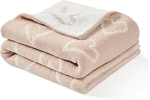 CREVENT 30"X40" Cozy Soft Warm Chenille Baby Blanket for Girls Boys, Newborn Essentials for Infant, Baby Shower Receiving Gif