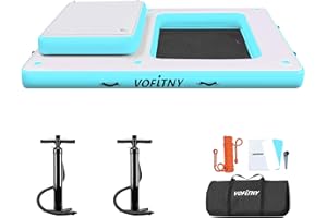 VOFiTNY Inflatable Floating Dock, Swim Platform Floating Dock for Lakes, Lake Floats for Adults, Island Raft Mat for Lake Beach Ocean, Non-Slip Surface