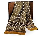Fashion Mens 100% Silk Long Scarf/Cravat Scarives Double Layer