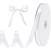Amazon.com: 120 Yards White Ribbon 1-1/2 inch White Satin Ribbon for ...