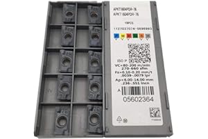 GBJ 10pcs APKT1003 APMT1135 APKT1604 Carbide Milling Inserts for BAP 300R 400R CNC Lathe Turning Tool Boring Bar (APKT1604)