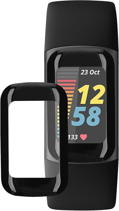 kwmobile Fitbit Charge 5 Screen Protector 2x Anti-Fingerprint Smart Watch Film