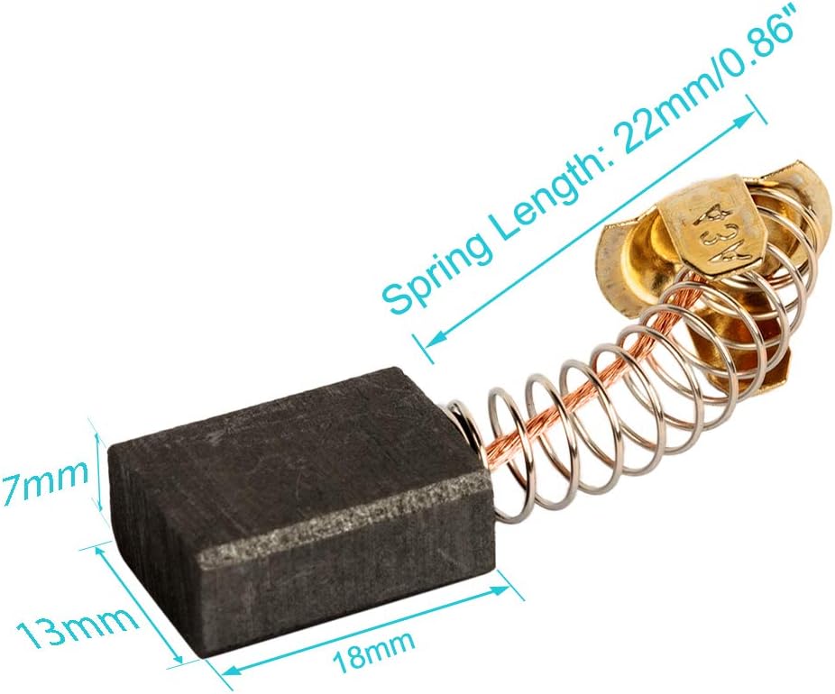 Sourcingmap Carbon Brushes for Electric Motor Replacement 18mm x 13mm x 7mm Repairing Part 2pcs, 18x13x7mm - Image 5