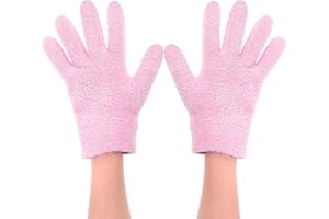 HATINXIA Moisturizing Gloves for Dry Hands Overnight Repair, Silicone Gel Spa Hydrating Gloves, Women's Reusable Hand Care Gl