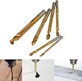 Gasea 6Pcs Drill Bit Set HSS Titanium Coated 3/4/5/6/6.5/8mm 1/4" hex view 2