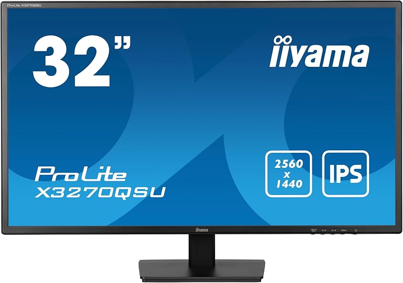 iiyama X3270QSU-B1 31.5" IPS QHD 2560x1440 100Hz Monitor 1x HDMI 1x DisplayPort