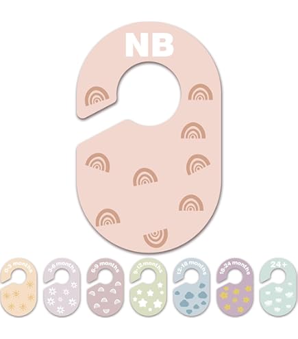 Hadley Designs Baby Closet Size Dividers – 6 Woodland Animal Dividers By Month (0-24 Months), Nursery Organization