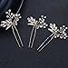 Miallo Wedding Hair Pins Bridal Headpiece Leaf bridal Decoration(Pack of 3)