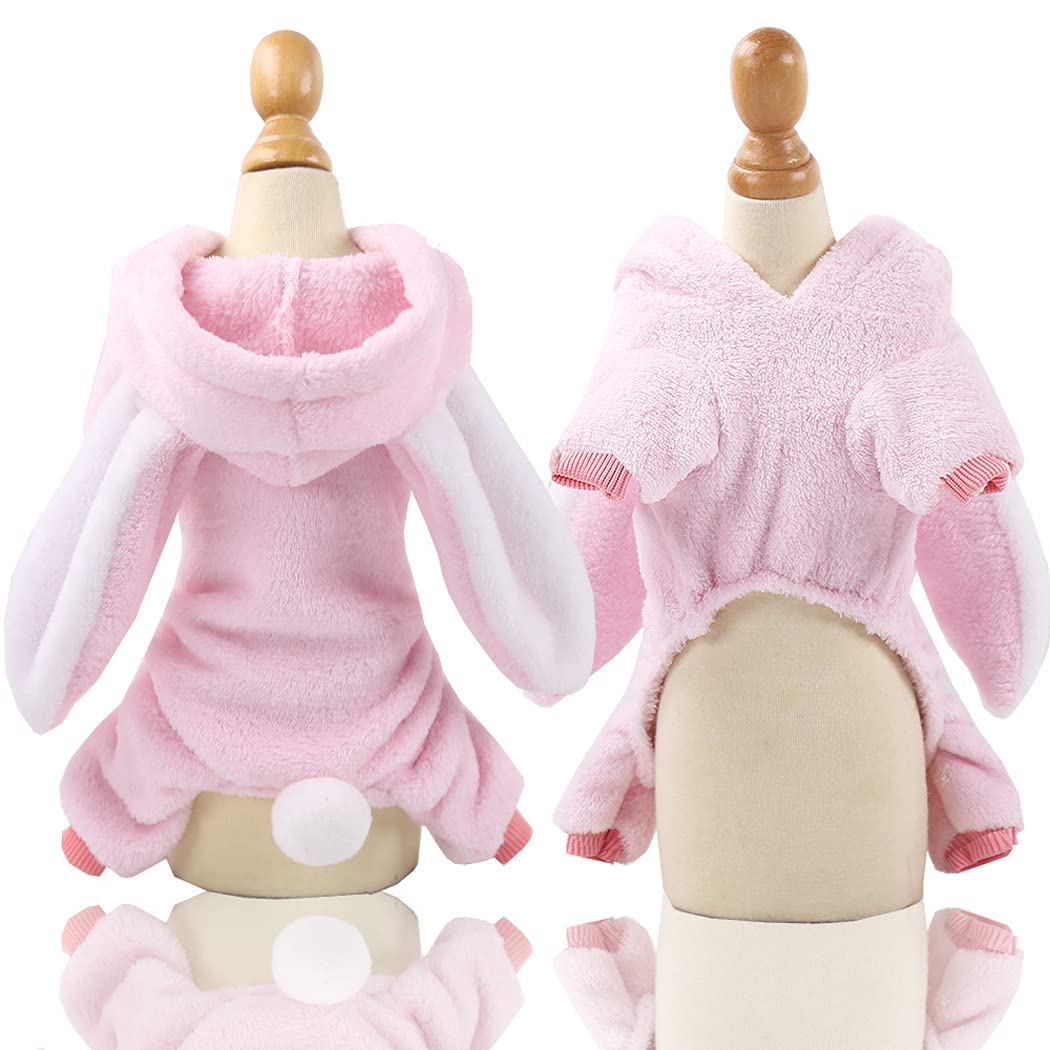 Abcsea 1 Piece Pet Hoodies, Pet Warm Clothes, Dog Sweater Hoodies, Pet Winter Clothing, Dog Clothes, Rabbits Pattern XL Size