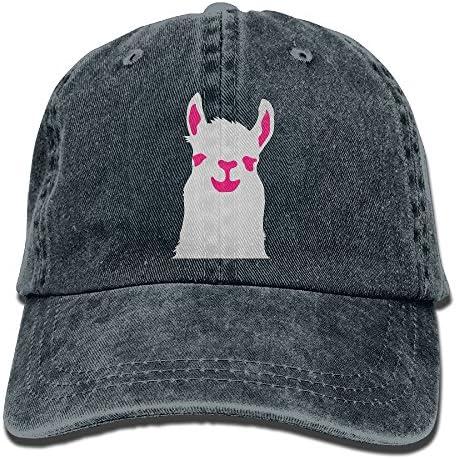 KELUODA Men&amp;Women Llama Head Cute Adjustable Vintage Washed Dad Hat Baseball Cap For Adult