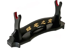 FOXSMZZ Sword Holder Samurai Sword Stand Display Katana Wakizashi Tanto Velvet Padded Wall Hanger Sword Rack (1 Tier)