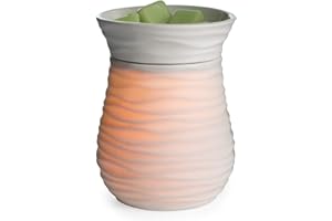 Candle Warmers ETC. Illumination Fragrance Warmer- Light-Up Warmer for Warming Scented Candle Wax Melts and Tarts or to Freshen Room, White Harmony