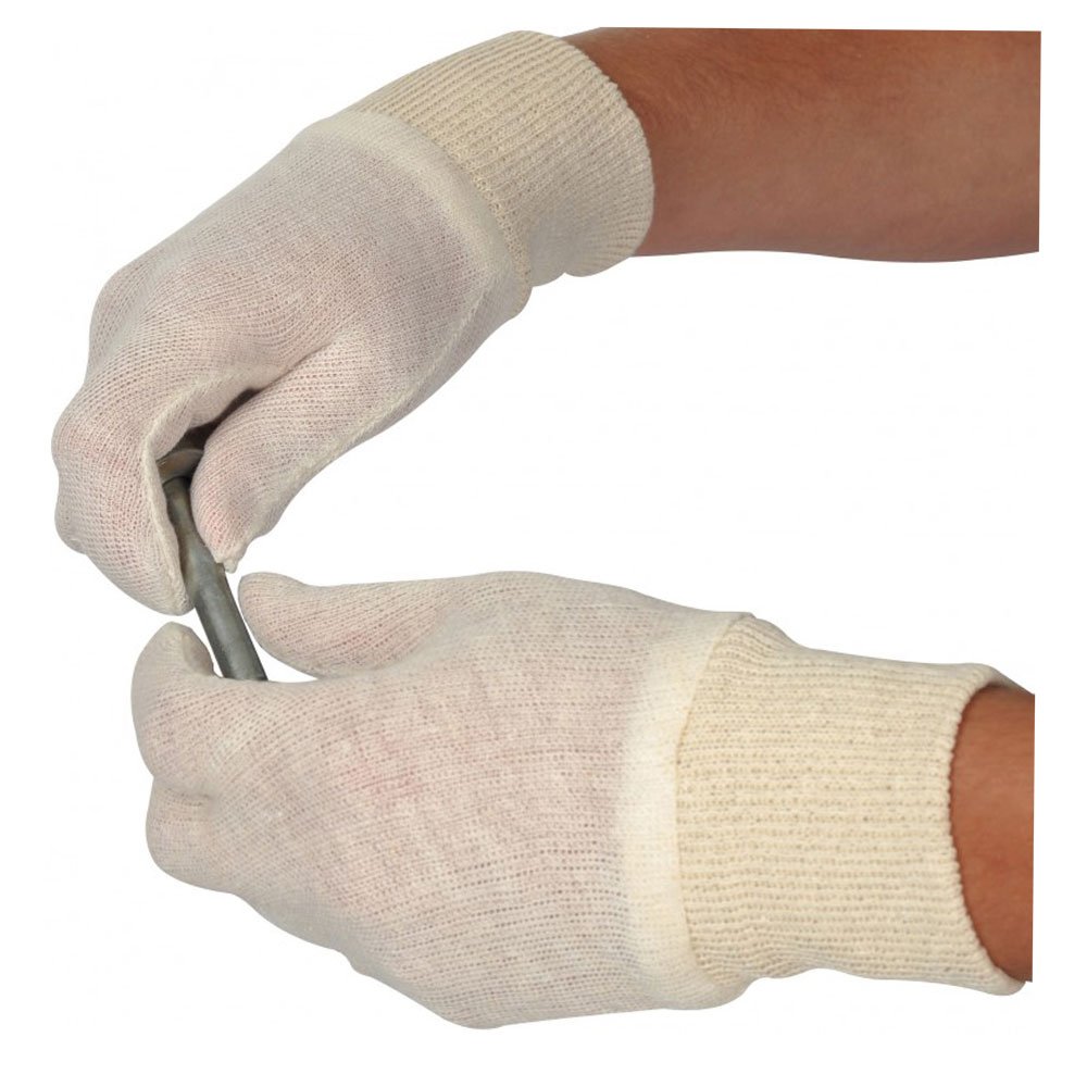 Ultimate Industrial STKWHQ-M Stockinette Gloves, Single Pair, Men's, White