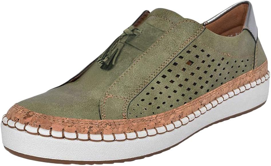 slide hollow out round toe sneakers