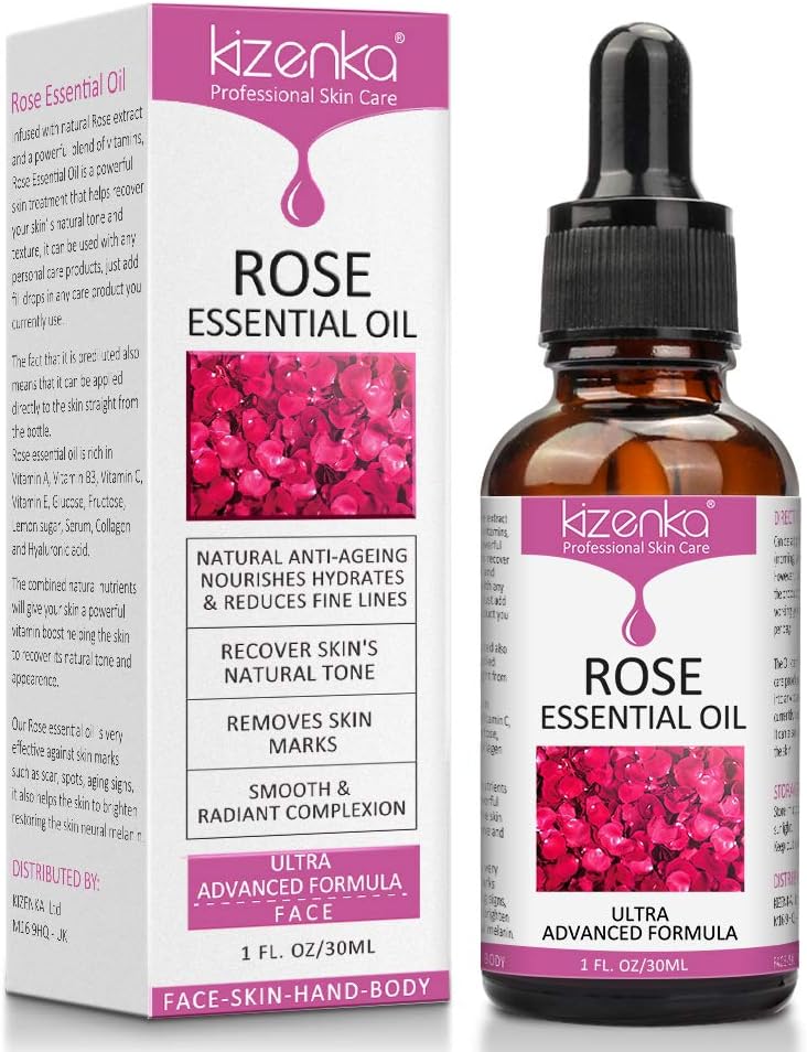 Rose Essential Oil, Vitamin C Skin Care, Brighten Anti Aging Wrinkles
