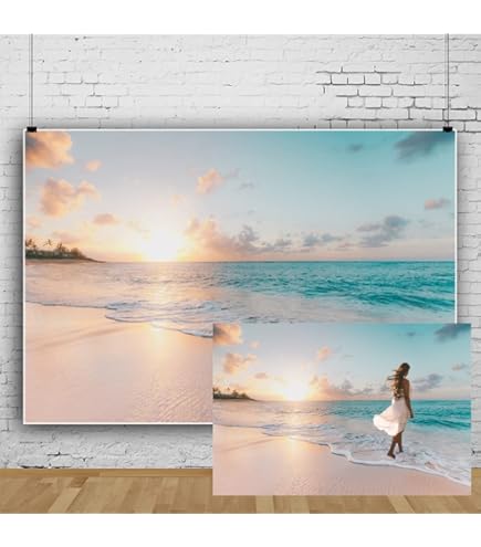 Baocicco 10x6.5ft Seaside Lifeguard Hut Backdrop Sea Waves