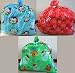 Set of 3 Gift Bags Jumbo/Giant/XLarge 36" x 36" with Tag, Plastic Poly Bag - Christmas/Holiday Designs (3)