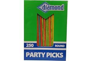 Diamond Round Colored Party Toothpicks