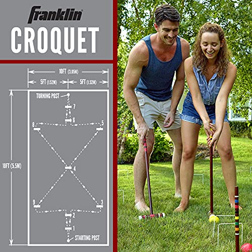 Franklin Sports Croquet Sets Includes Croquet Wood Mallets, All
