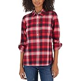 Tommy Hilfiger Womens Long Sleeve Half Zip Roll Tab Popover Shirt