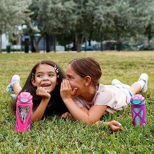 Zulu Torque 16oz Plastic Kids Water Bottle with Silicone Sleeve and