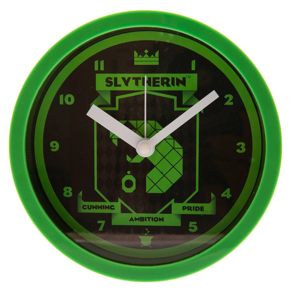Pyramid International HARRY POTTER Alarm Clock (Slytherin Modernist) 12cm diameter - Official Merchandise