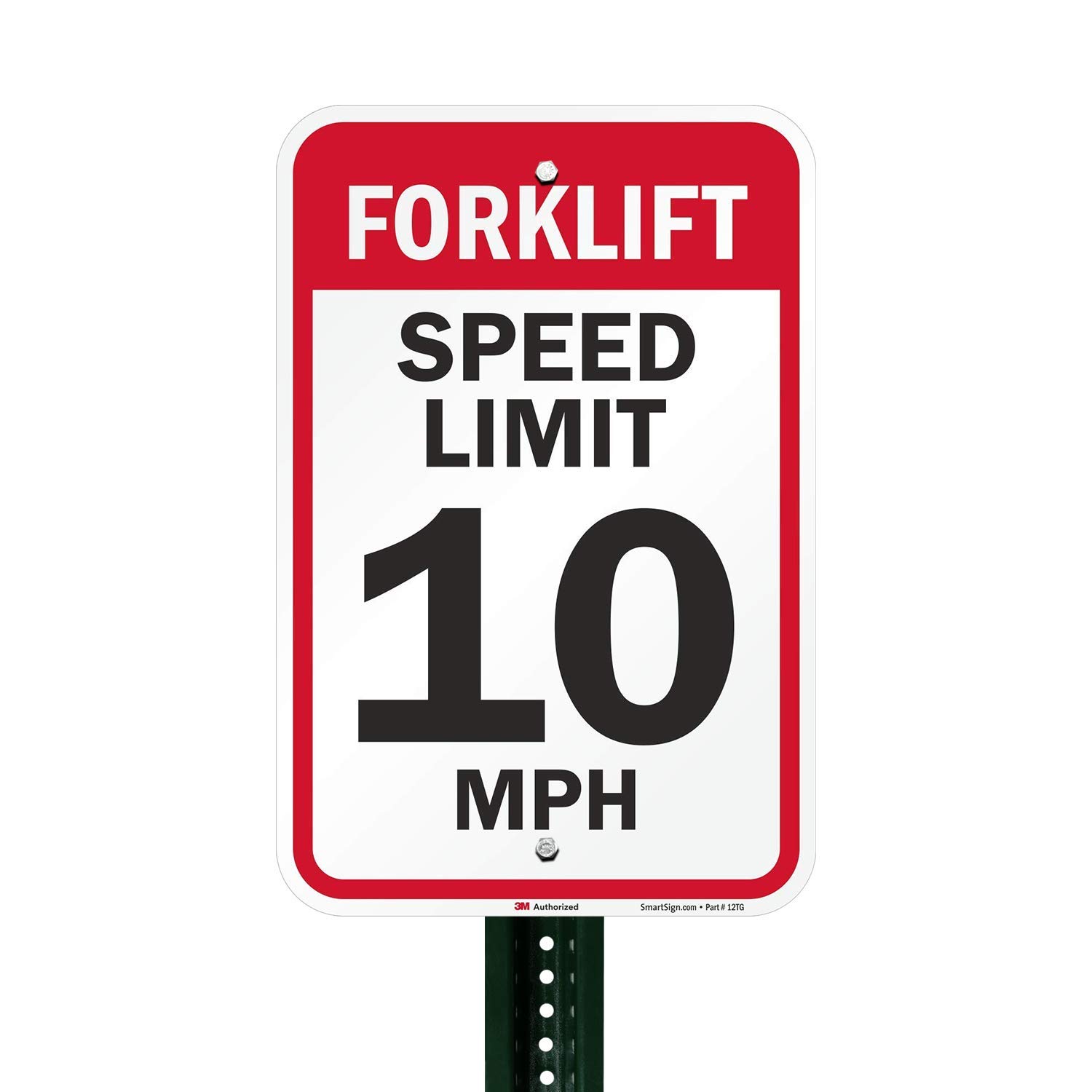 12 x 18 3M High Intensity Grade Reflective Aluminum Speed Limit 10 MPH