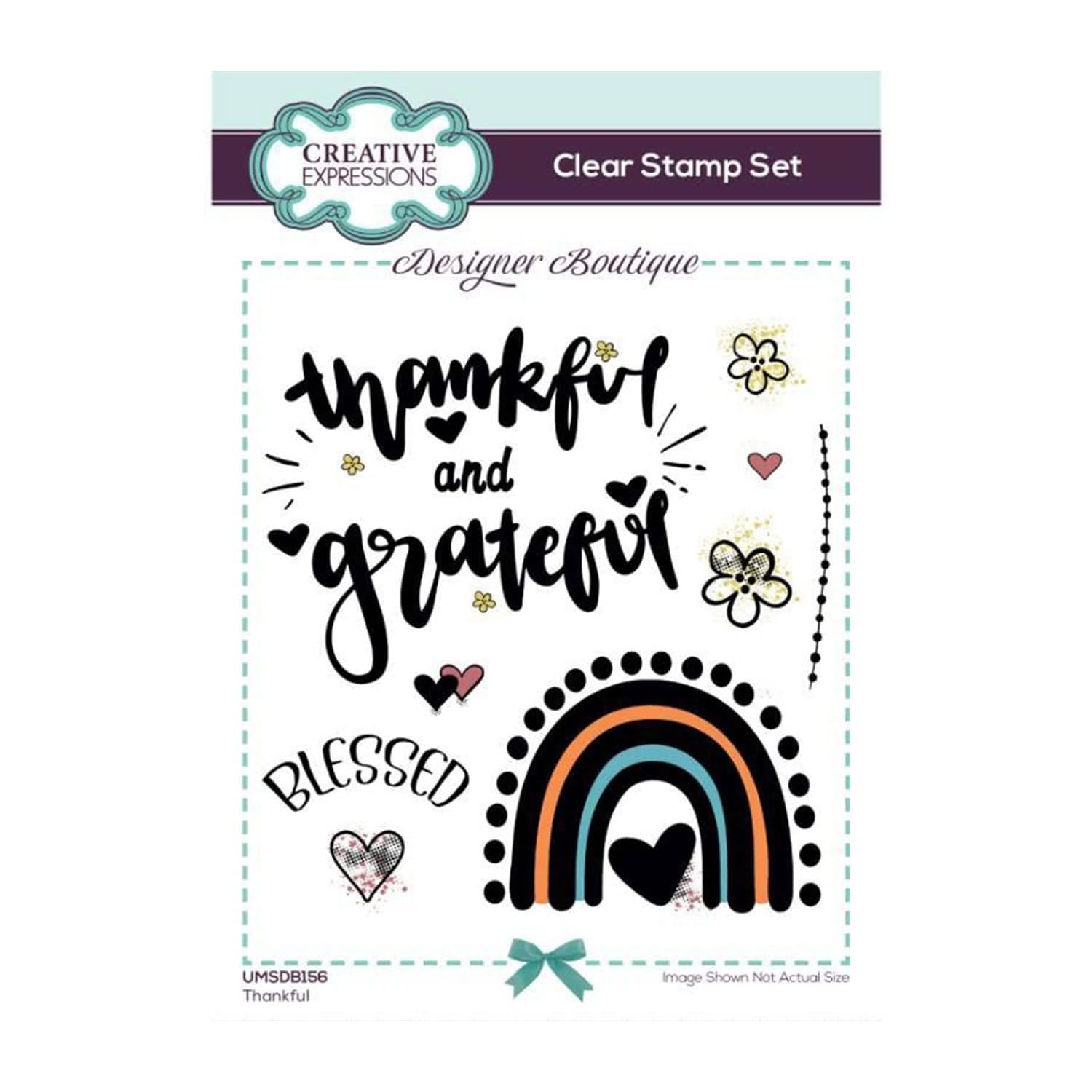 Designer Boutique Creative Expressions Stamp Set-Thankful, A6