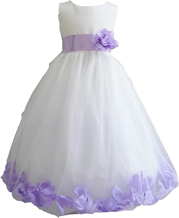 amazon purple flower girl dresses